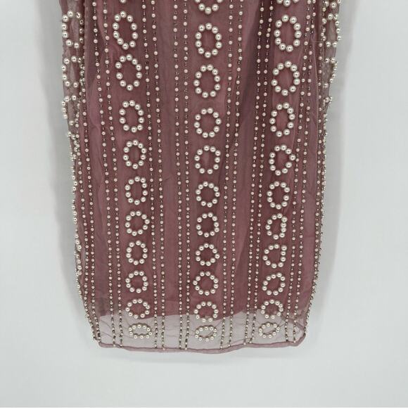 LPA Lelia beaded Mini dress bubble pink - M - Picture 5 of 11